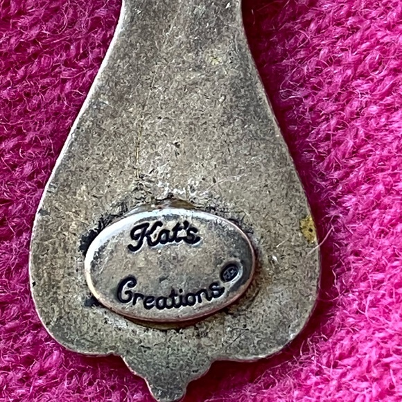 Vintage Silver Plated Spoon Key Chain Hook Ornate by Kat’s Creations - Picture 5 of 9